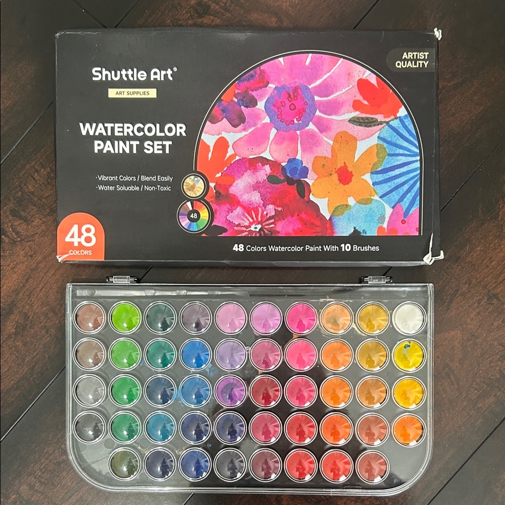 Watercolor Paint Set - 48 Colors
